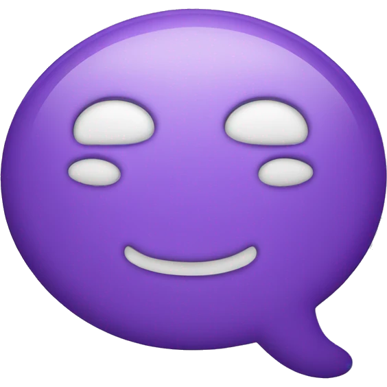 simple purple chat bubble emoji