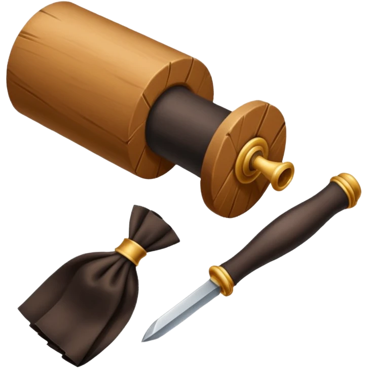 Pergamino, cerrado con un sello de cera negro emoji