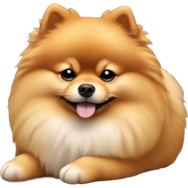 Sleeping Pomeranian emoji