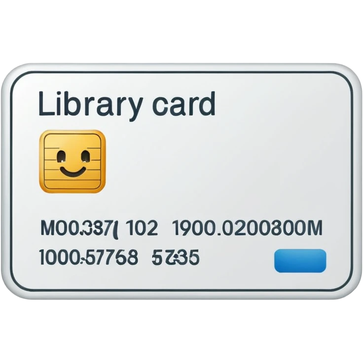 Library card
 emoji
