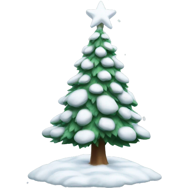 Snowy Christmas tree  emoji