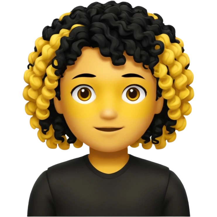 his skin is yellow he has curly hair he is from roblox his name is Shedletsky emoji