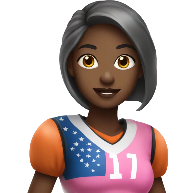Flag football girl pinky and girly emoji