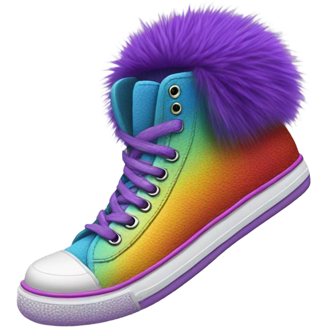 Shoe with hair emoji
