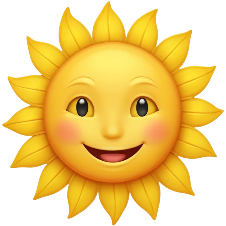 a sun emoji with a happy face emoji