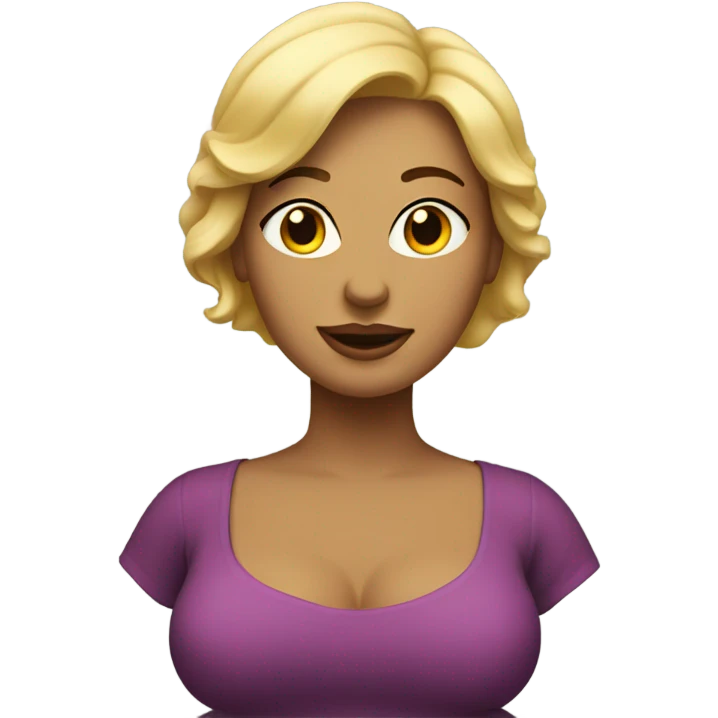 A blonde BBW mom emoji