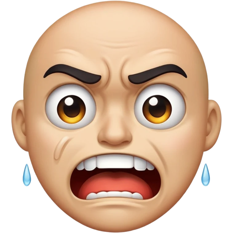 Angry laughing crying emoji
