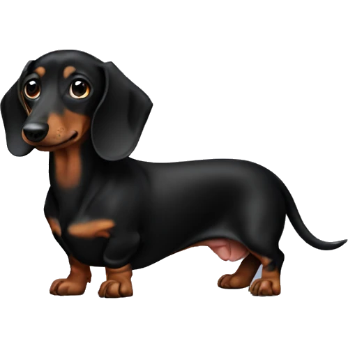 Dachshund black emoji