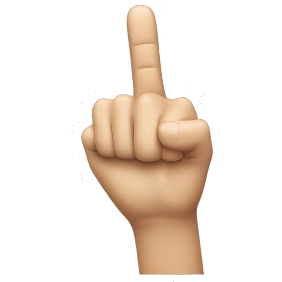 backhand index Finger pointing up emoji