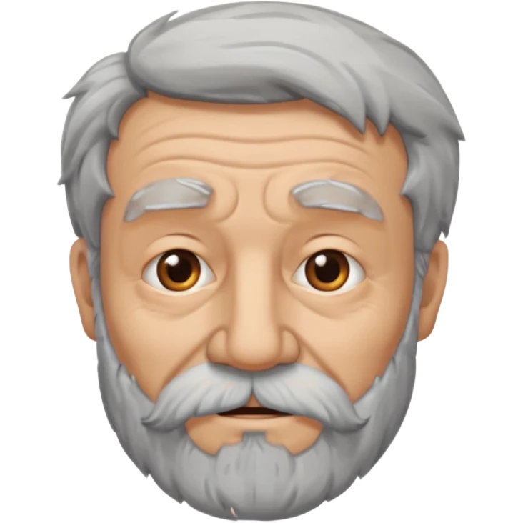  portrait of old man with scruffy beard emoji