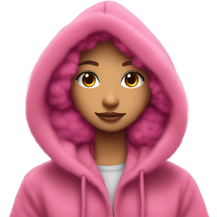 Pink Palm Poof hoodie emoji