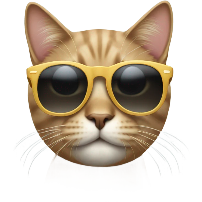 Cat with sunglasses emoji