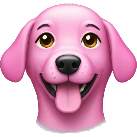 Pink dog face emoji
