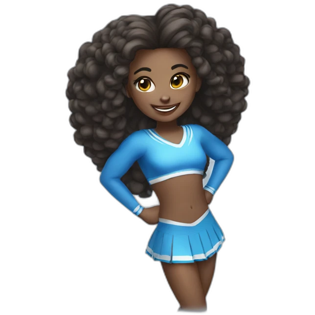 Cheer Girl in blue emoji