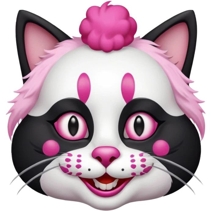 black cat clown emoji