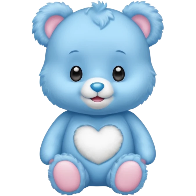 cute blue baby care bear emoji