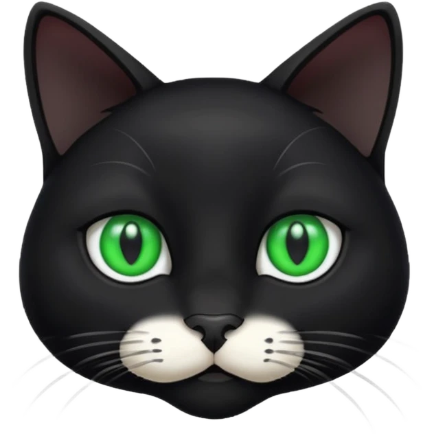 Black cat white nose emoji
