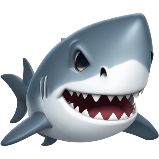 very unbelievably sad depressed shark emoji