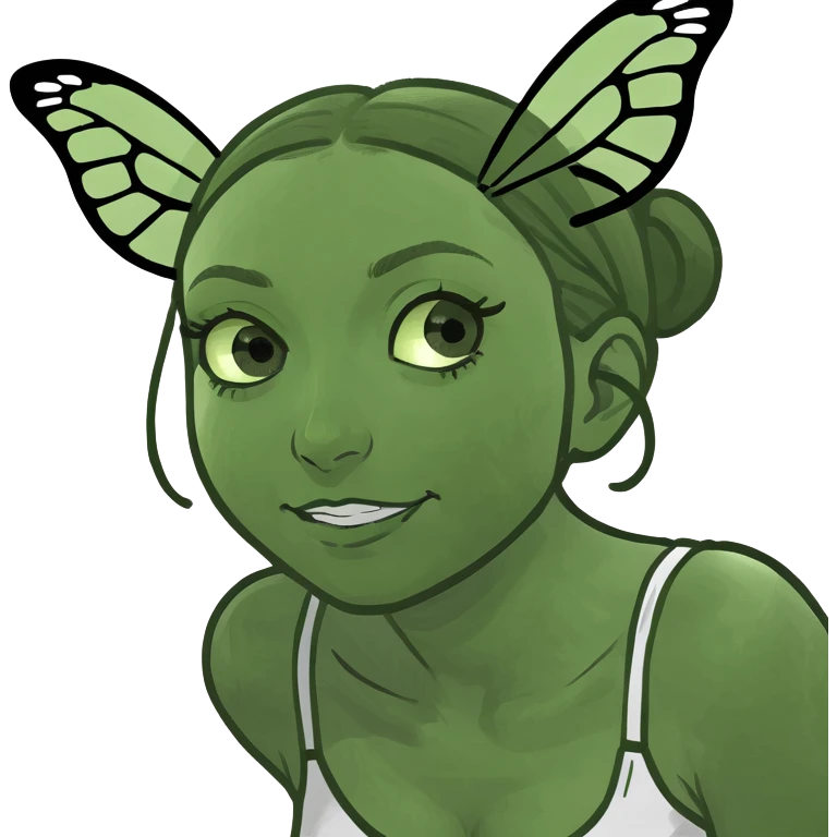 a girl doing butterfly stretch emoji