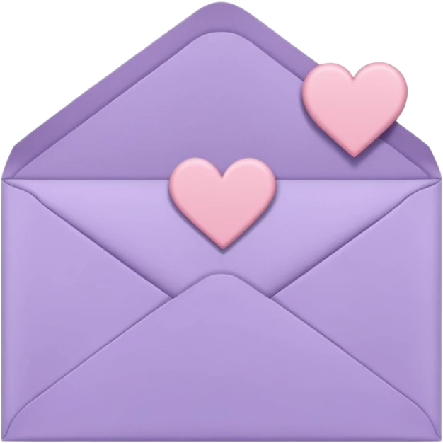 pastel emo envelope with a heart seal emoji