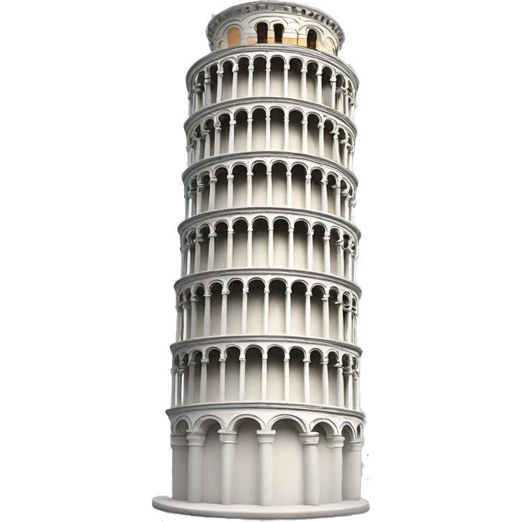 Leaning tower of pisa but size as real emoji emoji