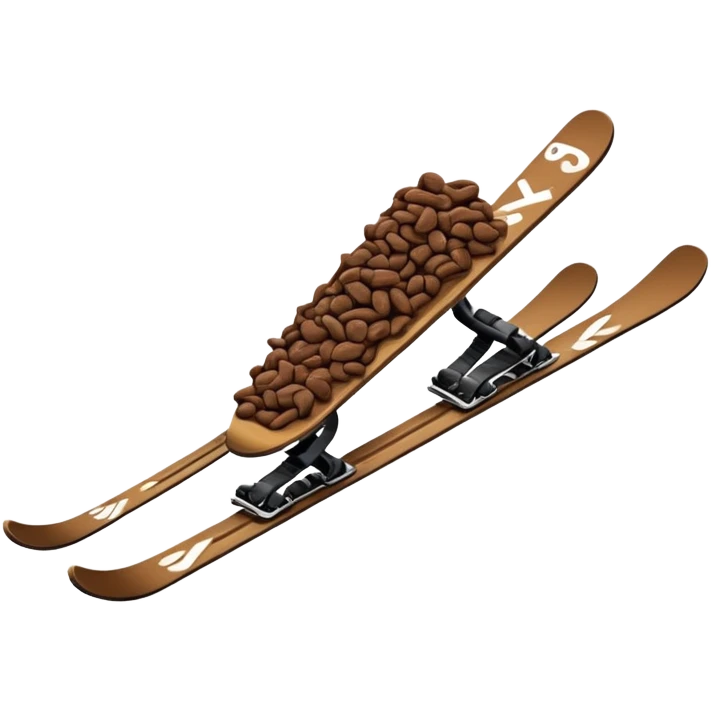 Poop on skis emoji