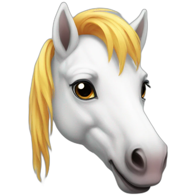 white pony clown emoji