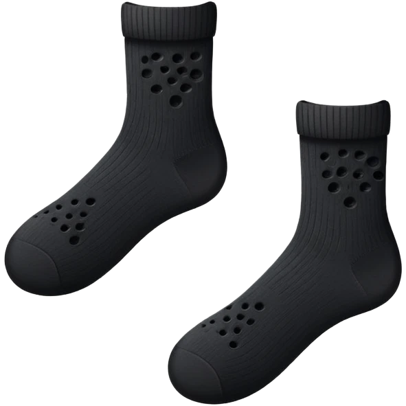 black socks with holes emoji