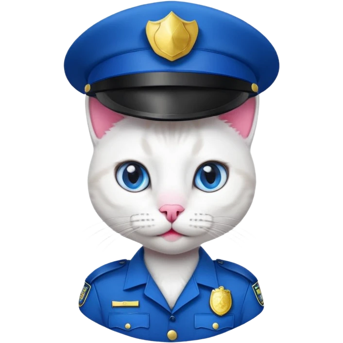 white cat police emoji