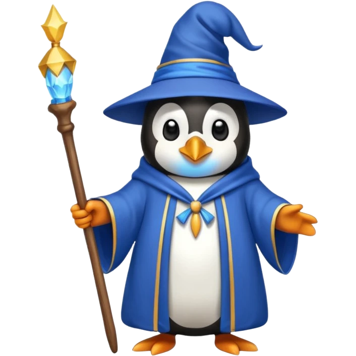 Penguin Wizard emoji