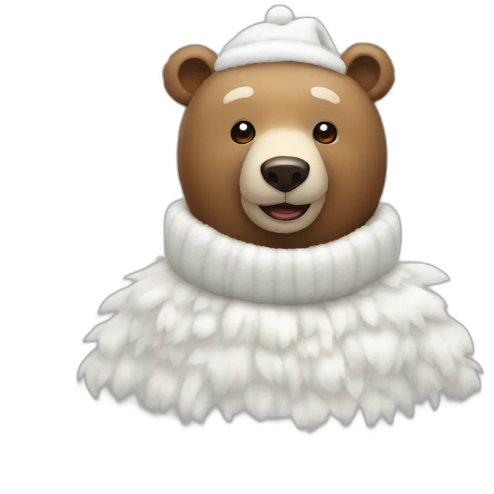 Bear white Christmas  emoji