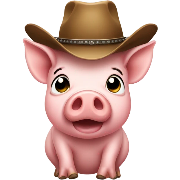 Pig with cowboy hat emoji