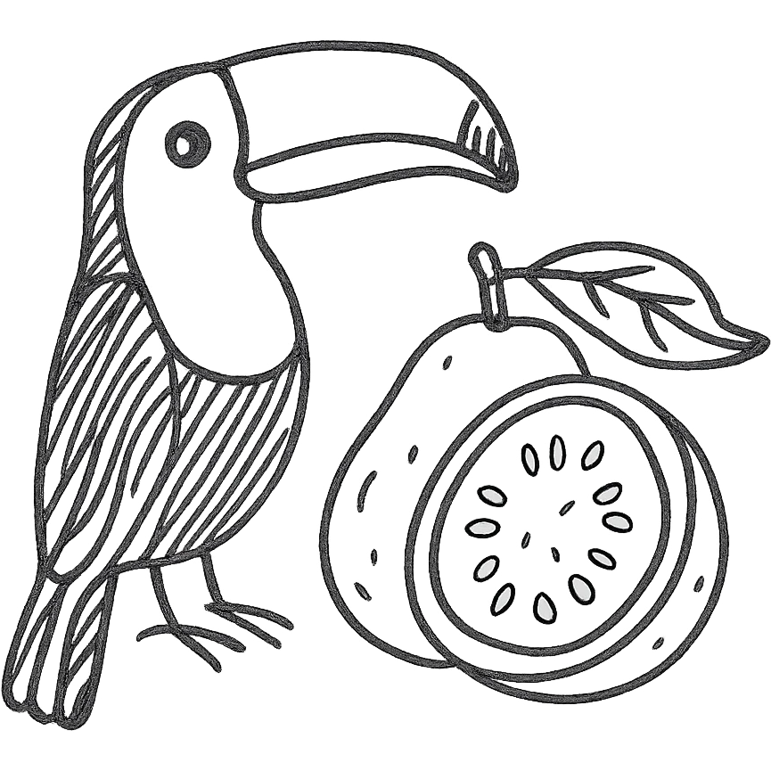 toucan and guava emoji
