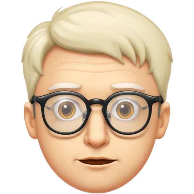 Weird man with glasses emoji