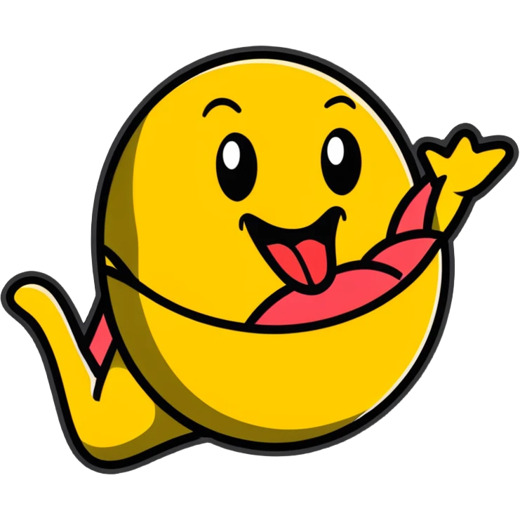 playful smiley face with tongue wiggling from side to side, motion lines showing the tongue swinging, dynamic pose emoji