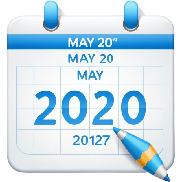tear-off calendar with the date May 20 emoji