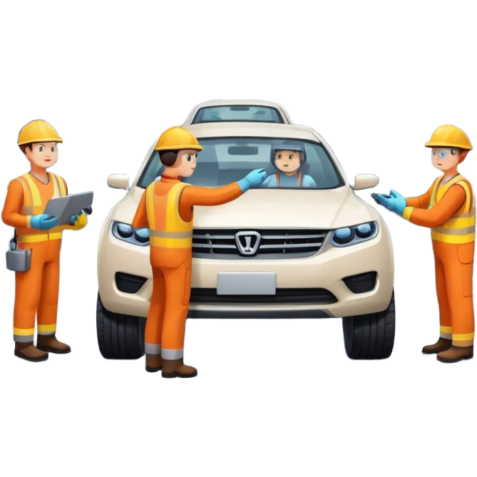 сгенерируй реалистичный автомобильный завод без логотипа и названия emoji