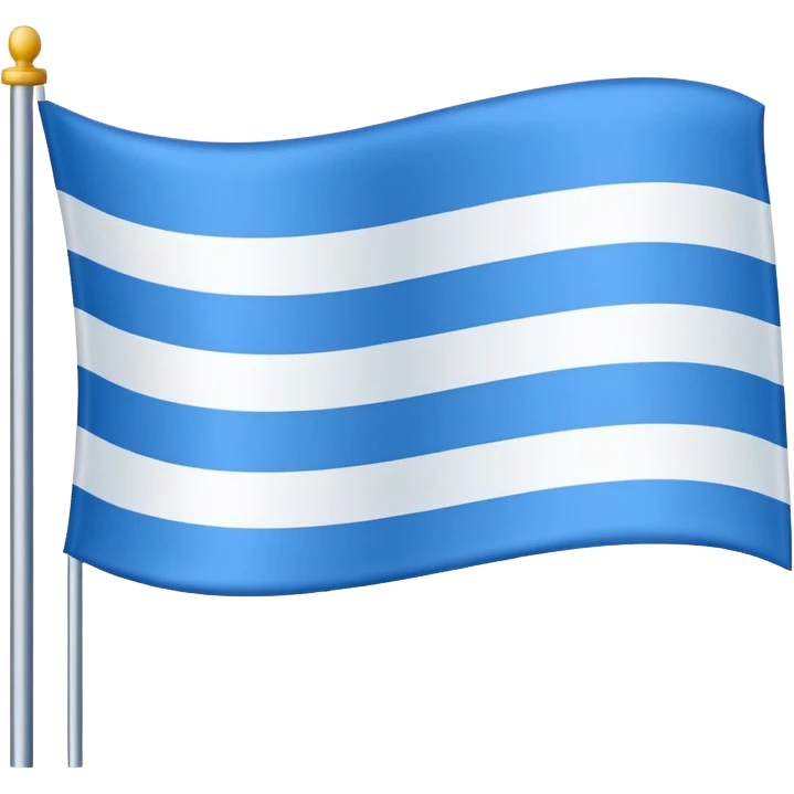 Flag with 3 horizontal lines: white, blue, white emoji