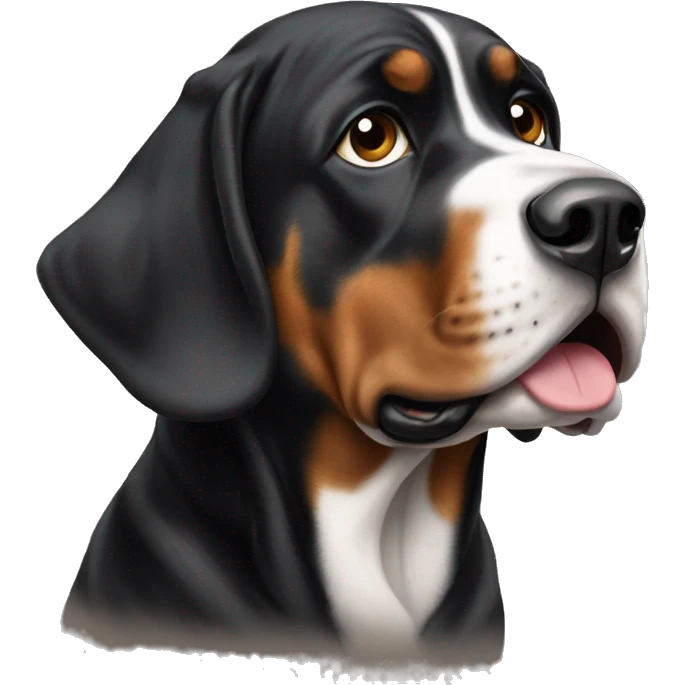Black Great Swiss mountain dog emoji
