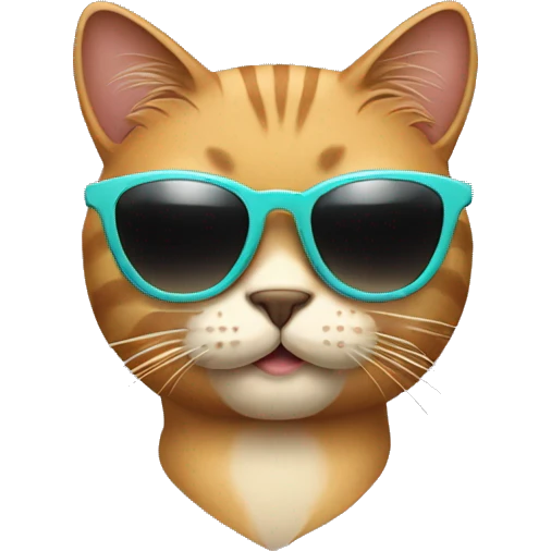 Cat with sunglasses emoji