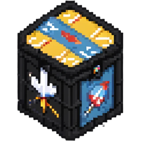 power up crate with arrows and racing stripes symbolizing speed boost emoji