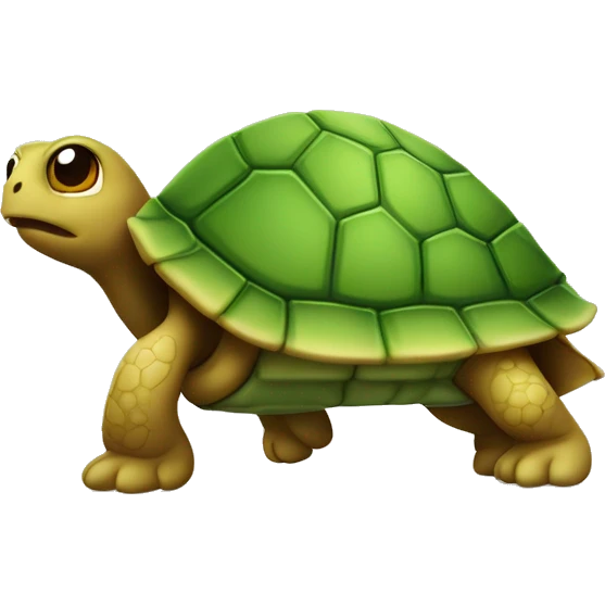 Tortue mignonne menaçante avec un panneau attention  emoji