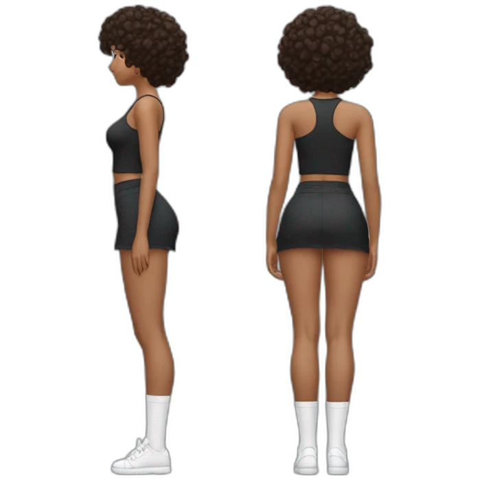 both sides full-body-back-view-curvy-фигуристка-black-lifted skirt white-knickers and long socks emoji