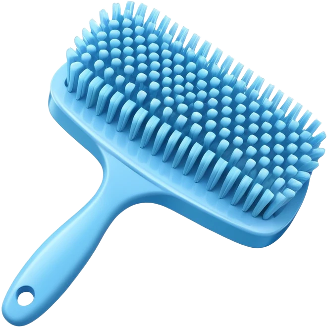 Light blue hairbrush, simple emoji