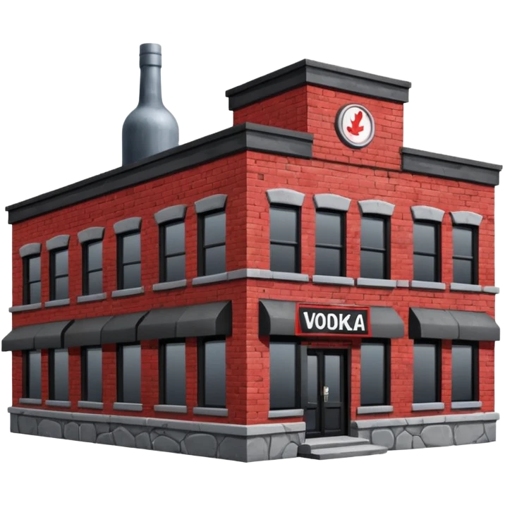 The dark building of the vodka store emoji