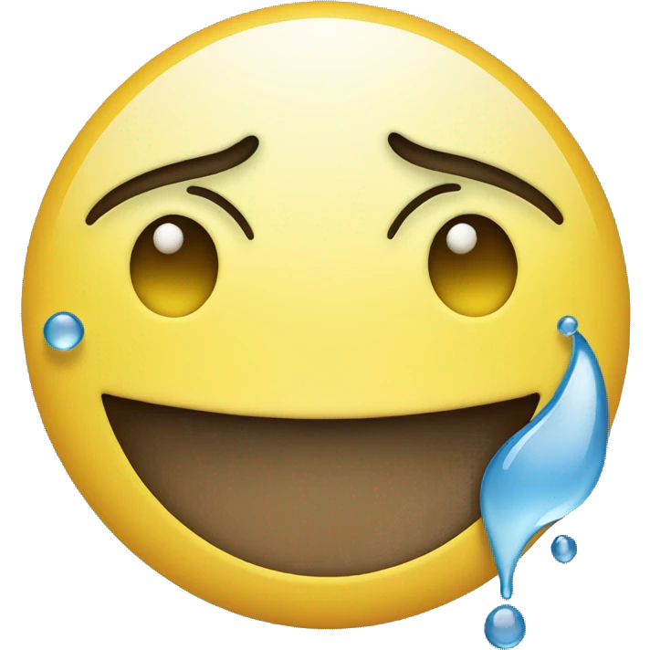 Smiley face with tears  emoji