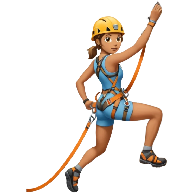 female climbing emoji