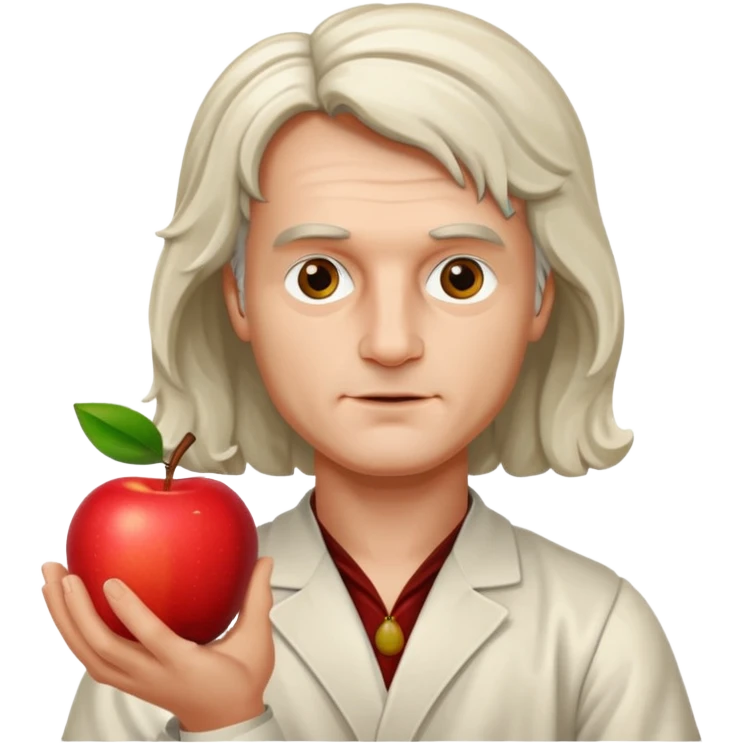 isaac newton hold an apple emoji
