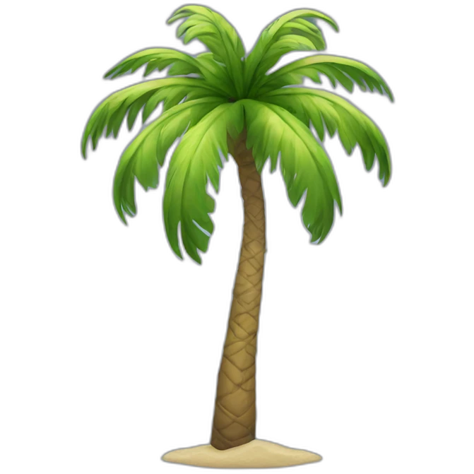 Una palmera en el suelo emoji