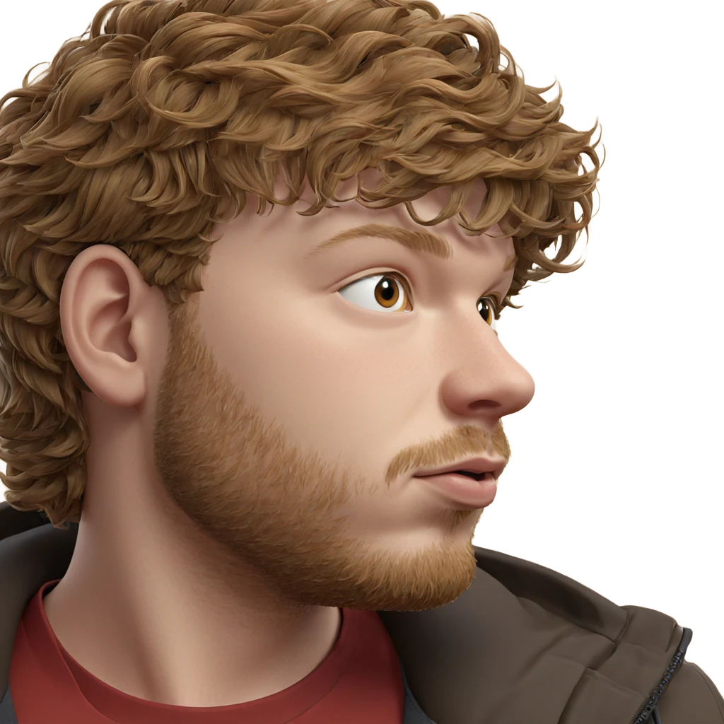 realistic portrait of male with beard emoji